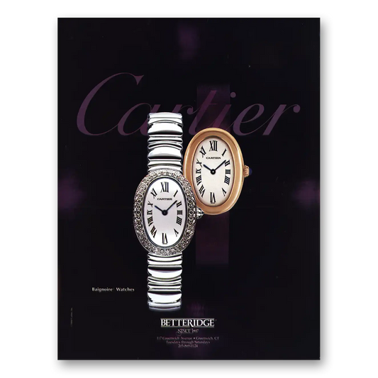 2000 Cartier Watches Baignoire Watches Vintage Magazine Print Ad