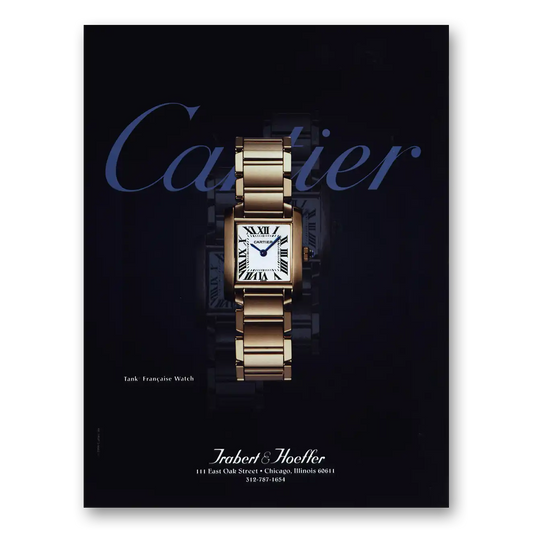 2000 Cartier Watches Tank Francaise Watch Vintage Magazine Print Ad