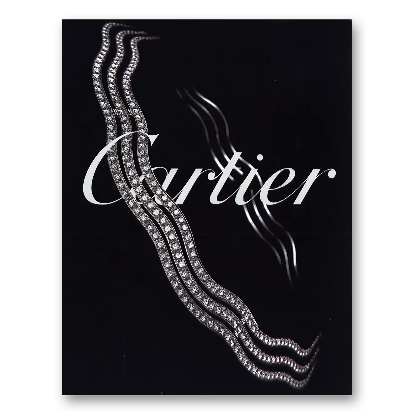 2000 Cartier Diamond Strands Vintage Magazine Print Ad