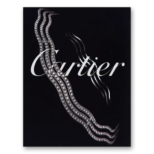 2000 Cartier Diamond Strands Vintage Magazine Print Ad