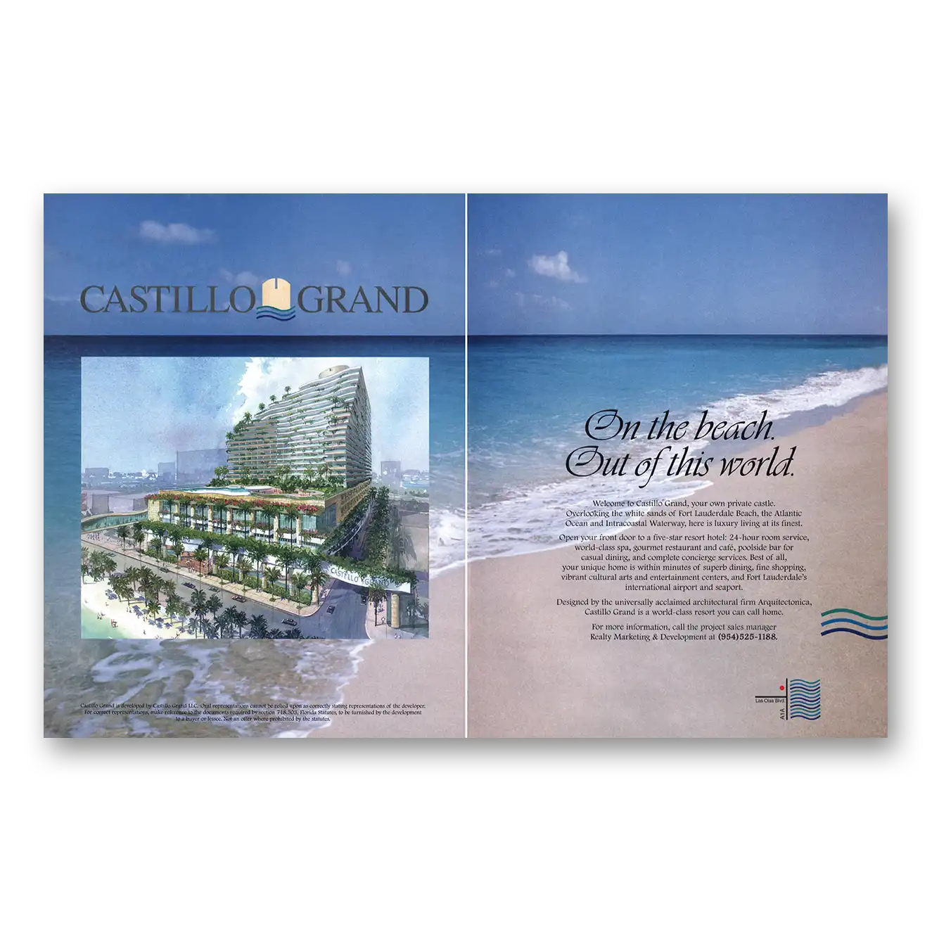 2000 Castillo Grand Fort Lauderdale Florida Vintage Magazine Print Ad