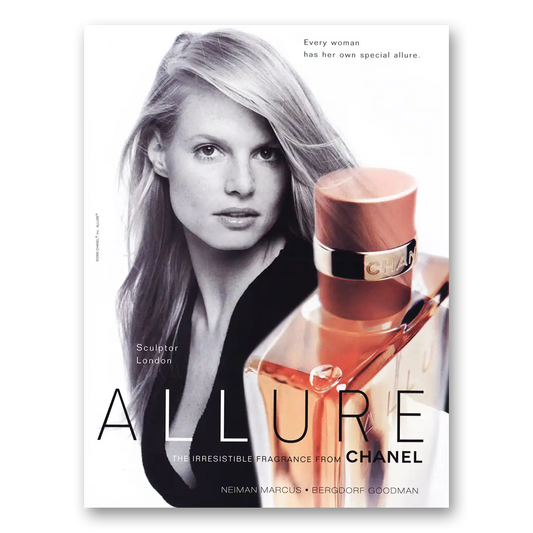 2000 Chanel Allure Perfume Allure Sculptor London Vintage Magazine Print Ad