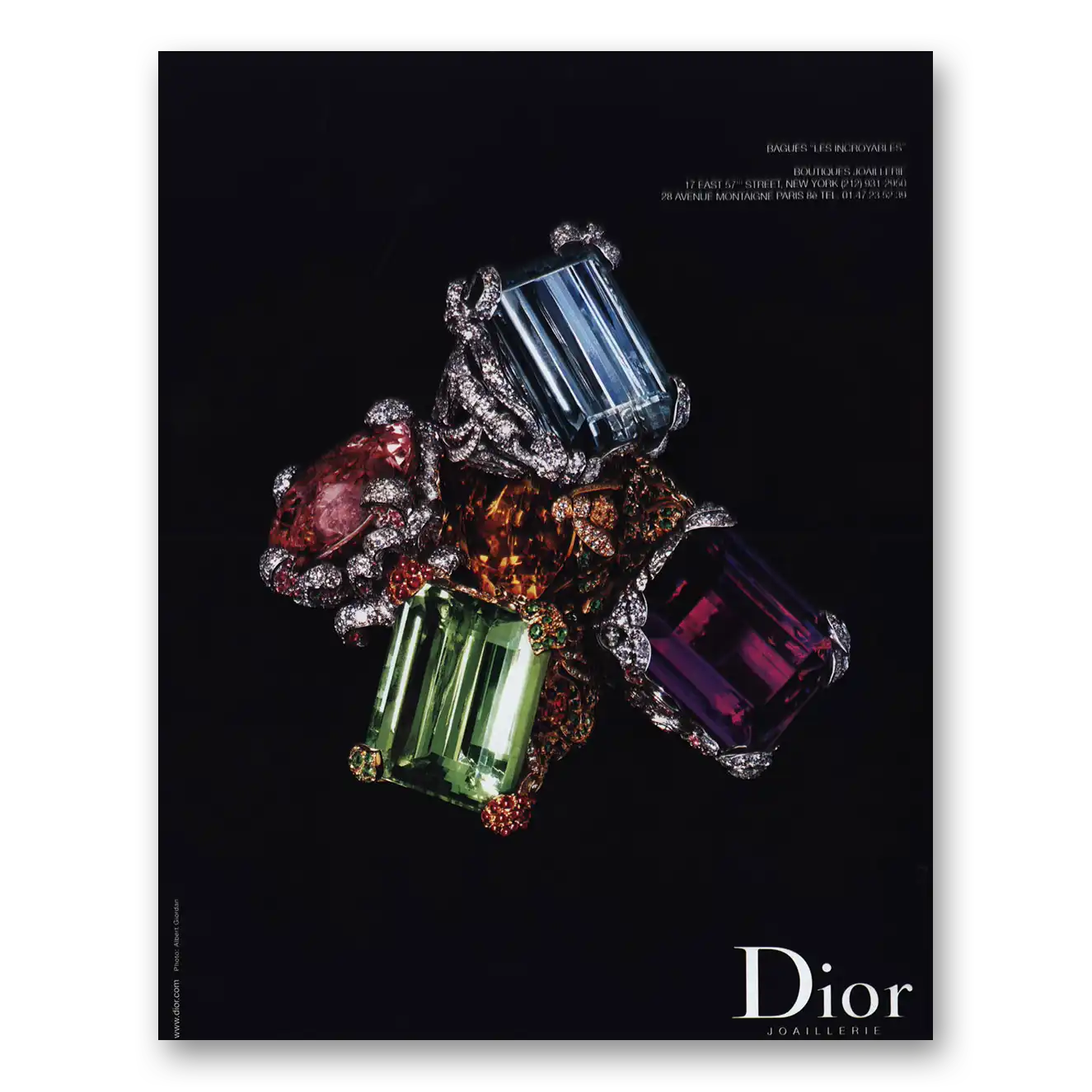 2000 Dior Bagues Les Incroyables Vintage Magazine Print Ad