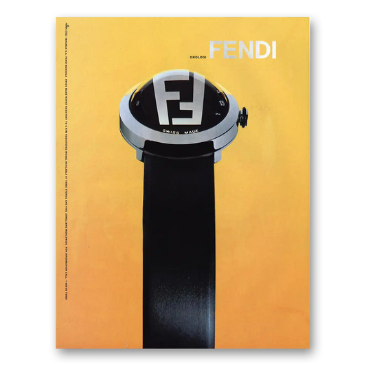 2000 Fendi Watch Orologi Vintage Magazine Print Ad