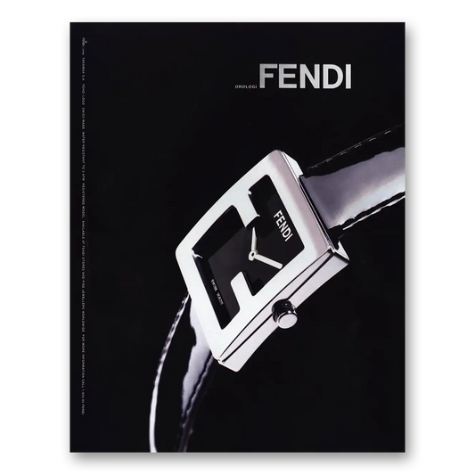 2000 Fendi Watch Orologi Vintage Magazine Print Ad