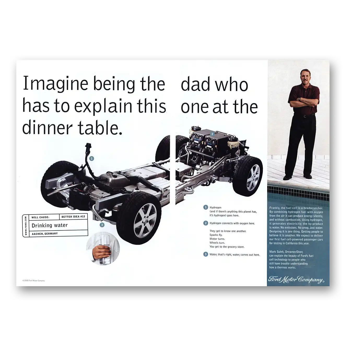 2000 Ford Imagine Being the Dad Explain This One Vintage Magazine Print Ad