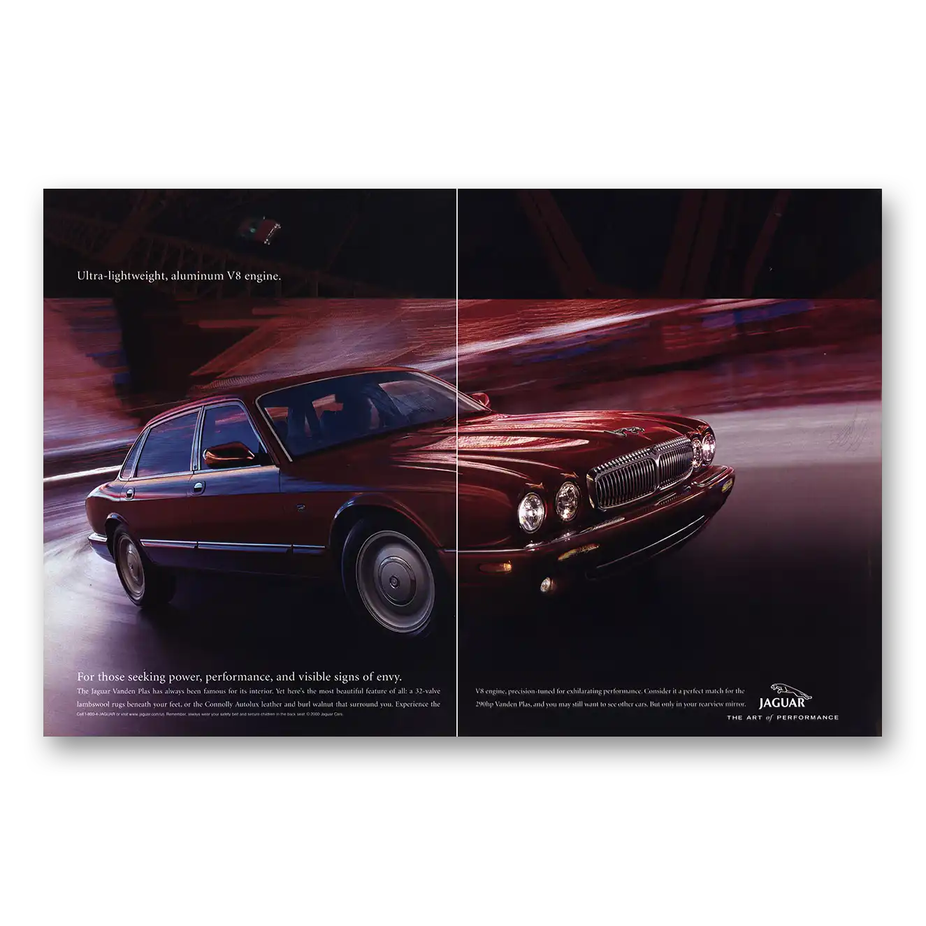 2000 Jaguar Vanden Plas Ultra Lightweight Vintage Magazine Print Ad