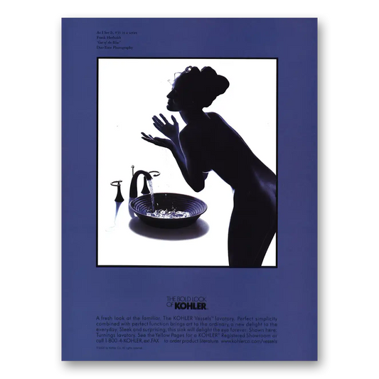 2000 Kohler Out of the Blue Vintage Magazine Print Ad