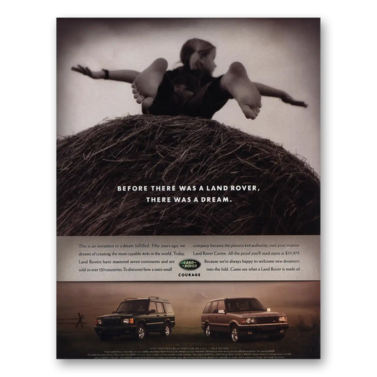 2000 Land Rover Before There Was a Land Rover There Was a Dream Vintage Magazine Print Ad