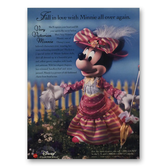 2000 Mattel Victorian Minnie Disney Vintage Magazine Print Ad