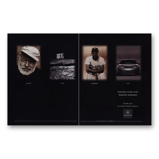 2001 Mercedes Benz S Class Words Can Be Hopelessly Inadequate Vintage Magazine Print Ad