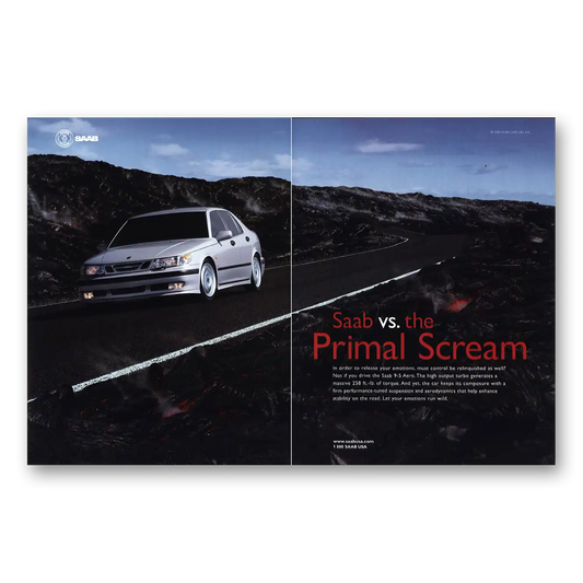 2000 Saab Primal Scream Vintage Magazine Print Ad