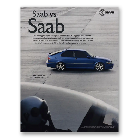 2000 Saab Saab vs Saab Vintage Magazine Print Ad