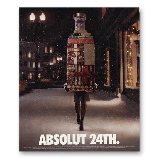 2001 Absolut Vodka Absolut 24th Vintage Magazine Print Ad