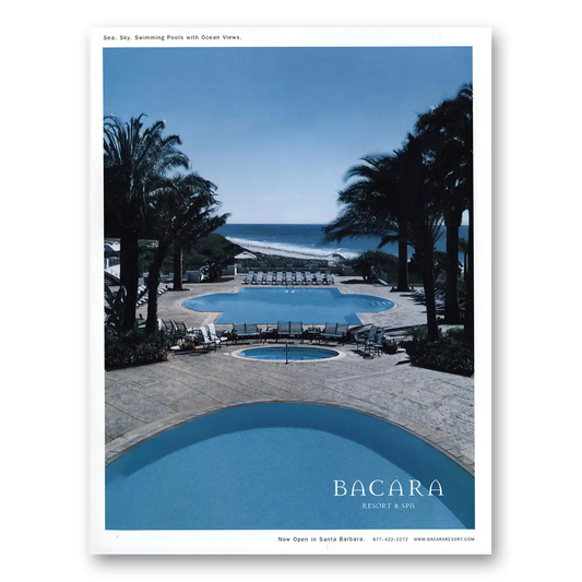 2001 Bacara Resort Santa Barbara California Vintage Magazine Print Ad