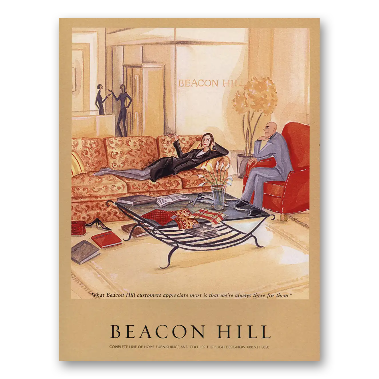 2001 Beacon Hill Customers Appreciate Always There for Them Vintage Magazine Print Ad