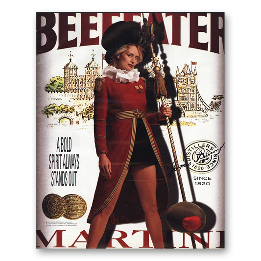 2001 Beefeater Bold Spirit Always Stands Out Vintage Magazine Print Ad