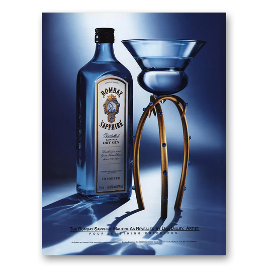 2001 Bombay Sapphire Gin Dan Dailey Artist Vintage Magazine Print Ad