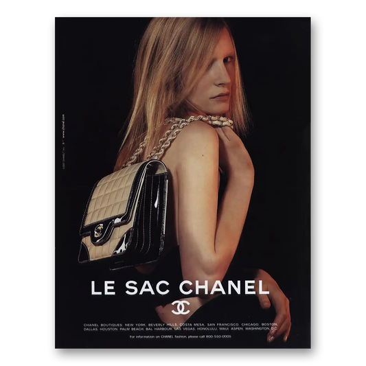 2001 Chanel Fashion Le Sac Vintage Magazine Print Ad