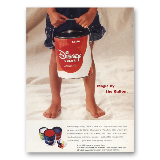 2001 Disney Color Paint Magic By the Gallon Vintage Magazine Print Ad