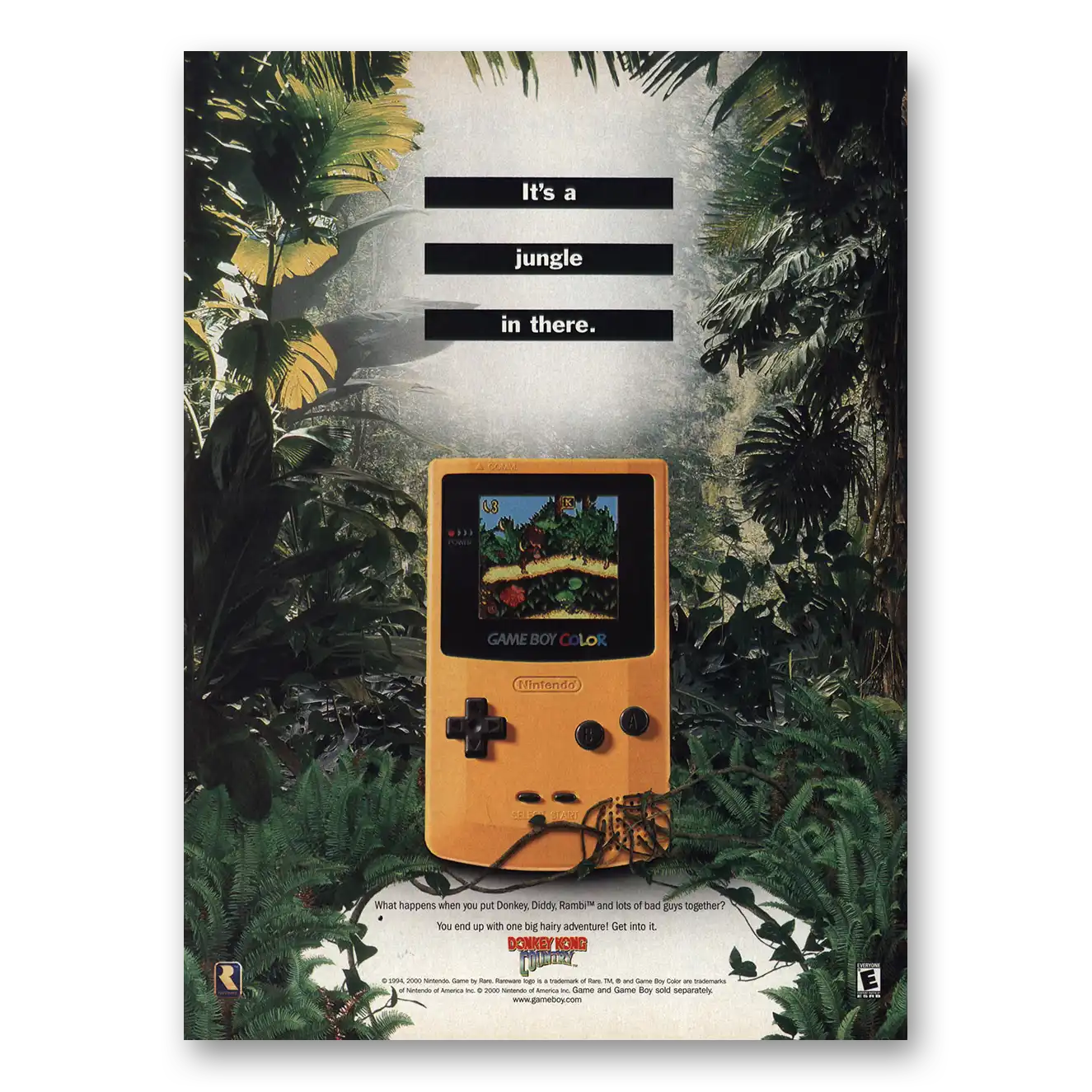 2001 Nintendo Game Boy Donkey Kong Vintage Magazine Print Ad