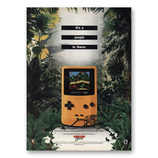 2001 Nintendo Game Boy Donkey Kong Vintage Magazine Print Ad