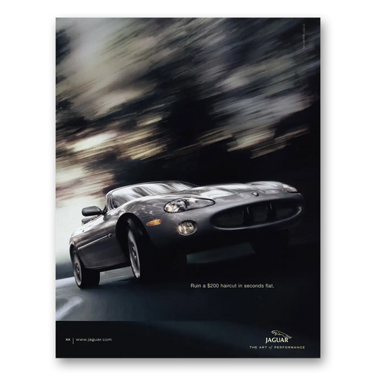 2001 Jaguar Ruin a Haircut In Seconds Flat Vintage Magazine Print Ad