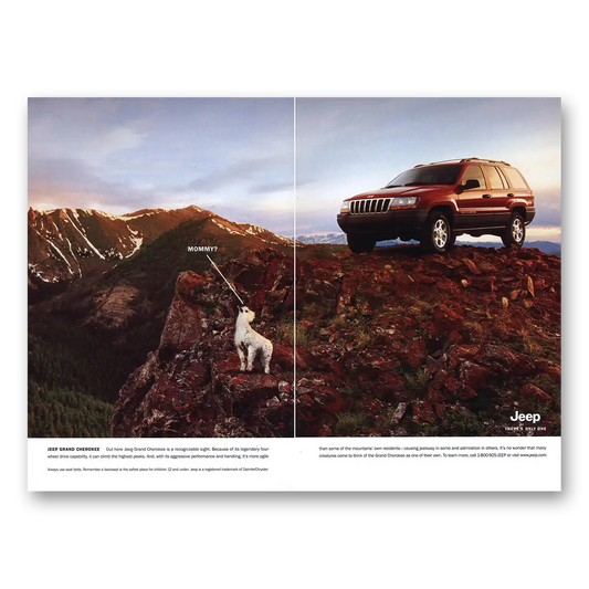 2001 Jeep Grand Cherokee Mommy Vintage Magazine Print Ad