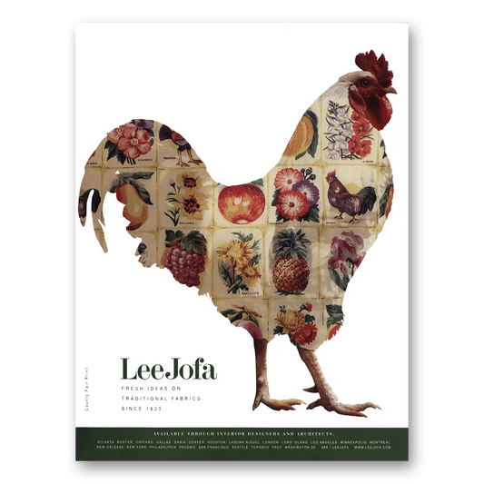 2001 Lee Jofa Fabrics Rooster Fresh Ideas On Traditional Fabrics Vintage Magazine Print Ad