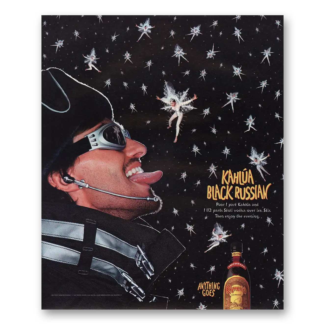 2001 Kahlua Black Russian Vintage Magazine Print Ad