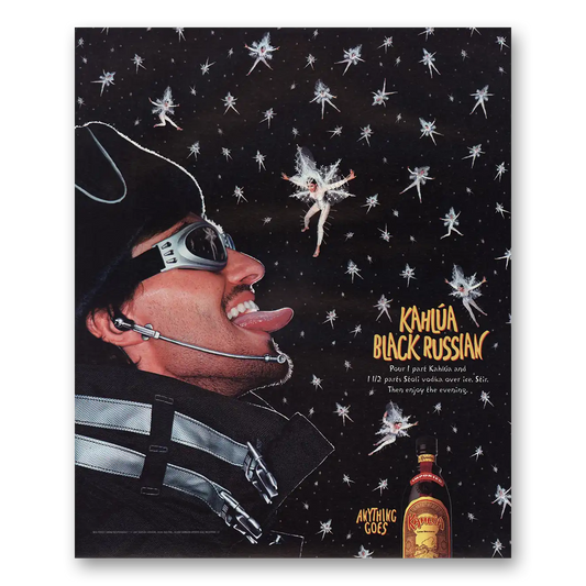 2001 Kahlua Black Russian Vintage Magazine Print Ad