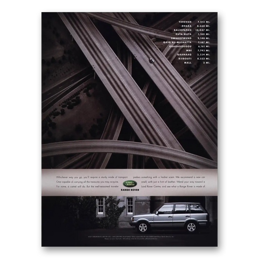 2001 Range Rover Whichever Way You Go Vintage Magazine Print Ad