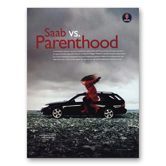 2000 Saab Saab vs Parenthood Vintage Magazine Print Ad