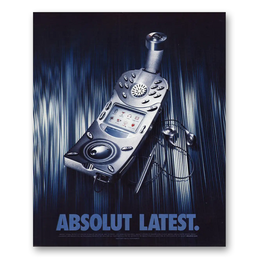 2002 Absolut Vodka Absolut Latest Vintage Magazine Print Ad