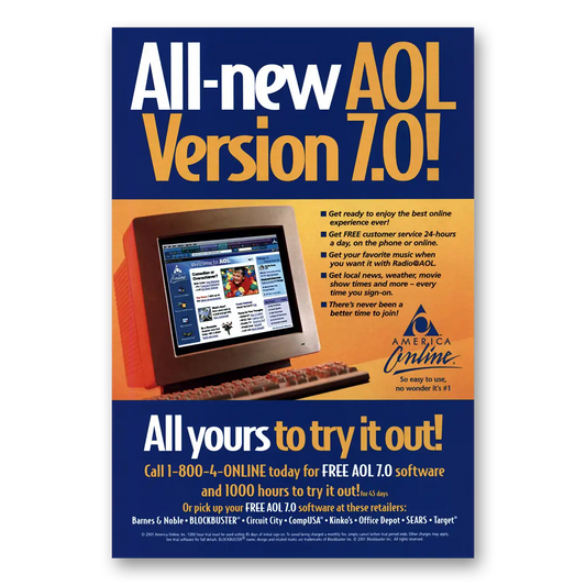 2002 America Online AOL Best Online Experience Ever Vintage Magazine Print Ad