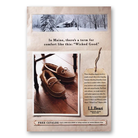 2002 L L Bean Maine Wicket Good Vintage Magazine Print Ad