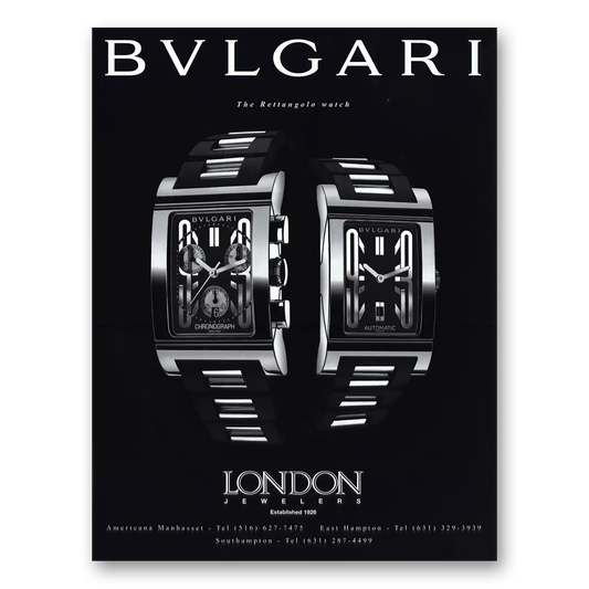 2002 Bvlgari London Jewelers Vintage Magazine Print Ad