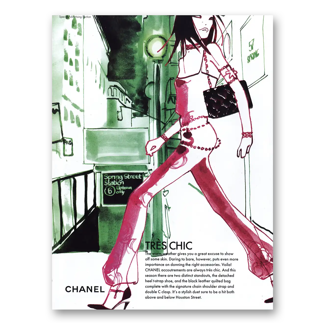 2002 Chanel Tres Chic Vintage Magazine Print Ad