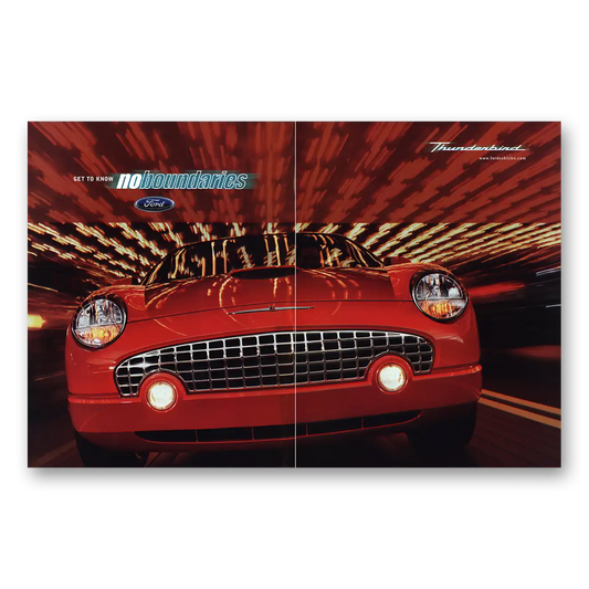 2003 Ford Thunderbird No Boundaries Vintage Magazine Print Ad