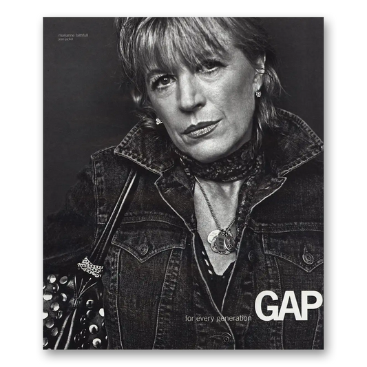 2002 Gap Marianne Faithful Vintage Magazine Print Ad