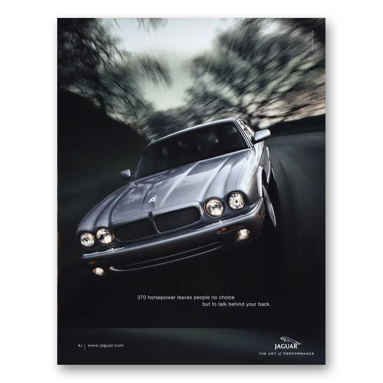 2001 Jaguar Leaves People No Choice Vintage Magazine Print Ad