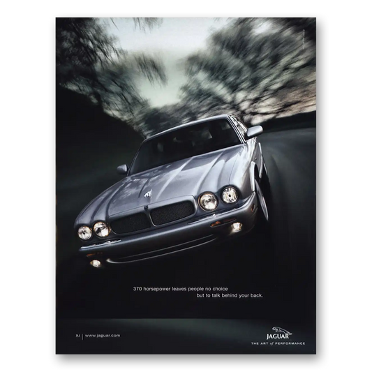 2001 Jaguar Leaves People No Choice Vintage Magazine Print Ad