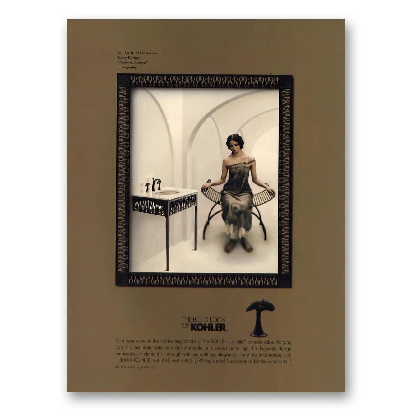 2002 Kohler Telekinetic Aesthetic Vintage Magazine Print Ad