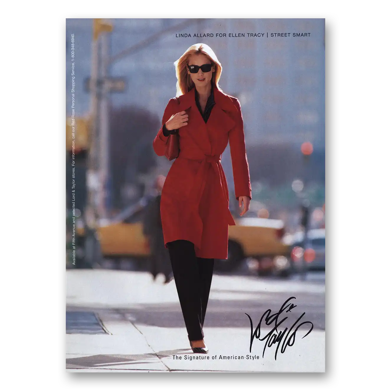 2002 Lord & Taylor Linda Allard for Ellen Tracy Vintage Magazine Print Ad