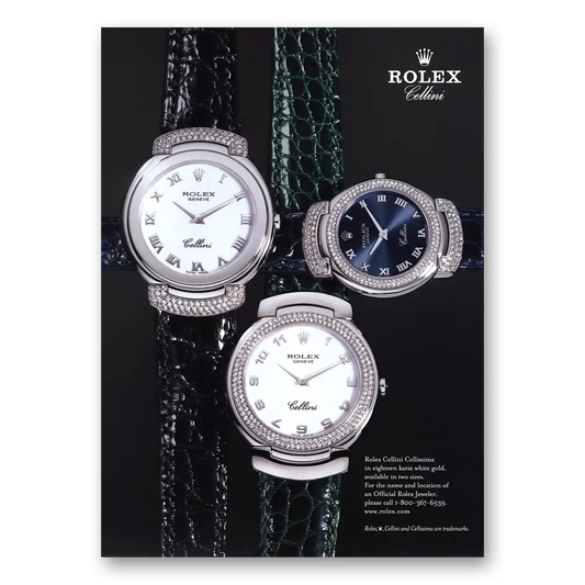 2002 Rolex Watches Cellini Cellissima Vintage Magazine Print Ad