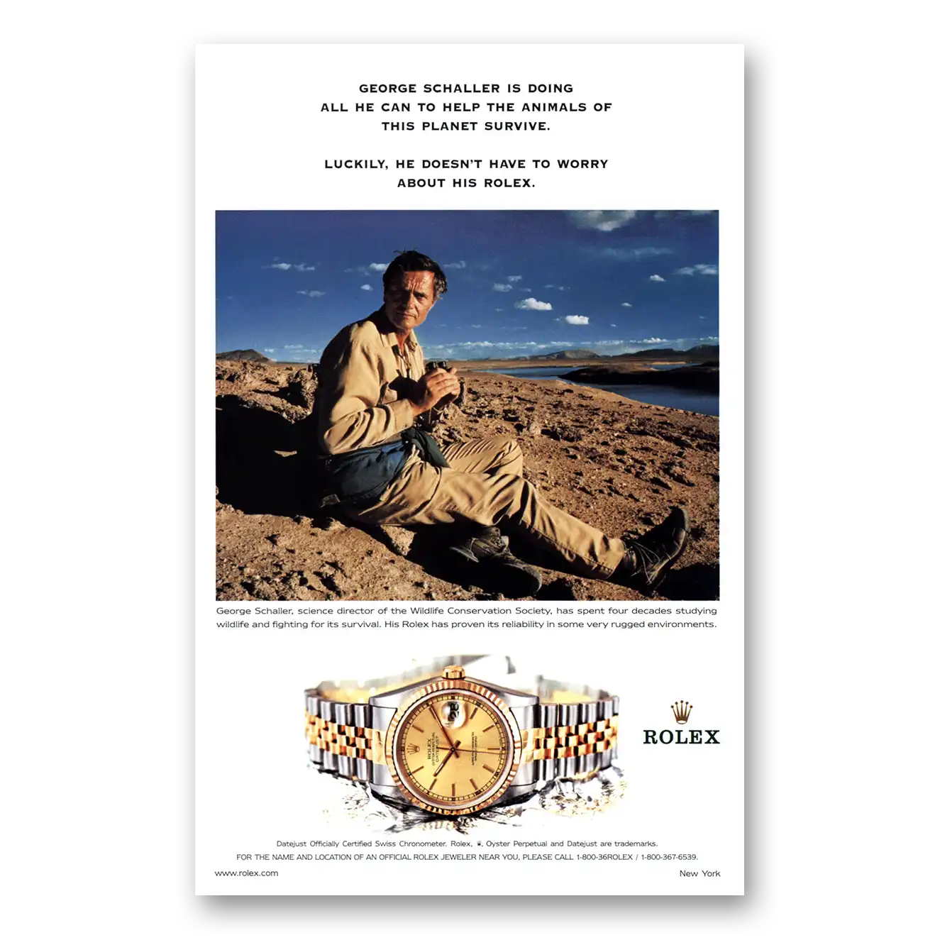 2002 Rolex Oyster Perpetual George Schaller Vintage Magazine Print Ad