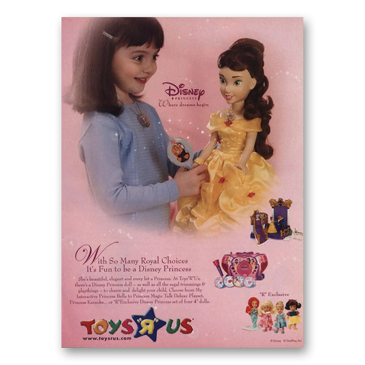 2002 Toys R Us Disney Princess Vintage Magazine Print Ad