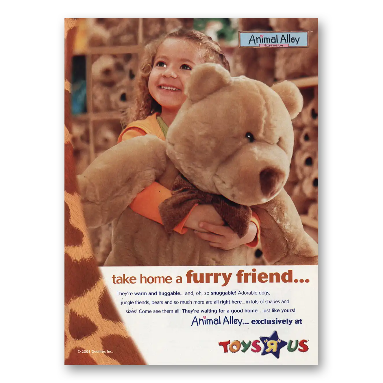 2002 Toys R Us Animal Alley Vintage Magazine Print Ad