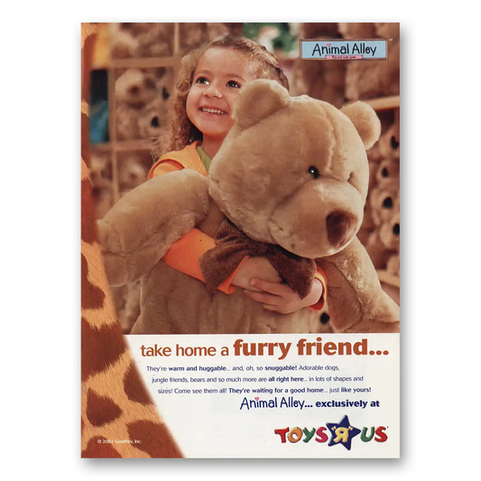 2002 Toys R Us Animal Alley Vintage Magazine Print Ad