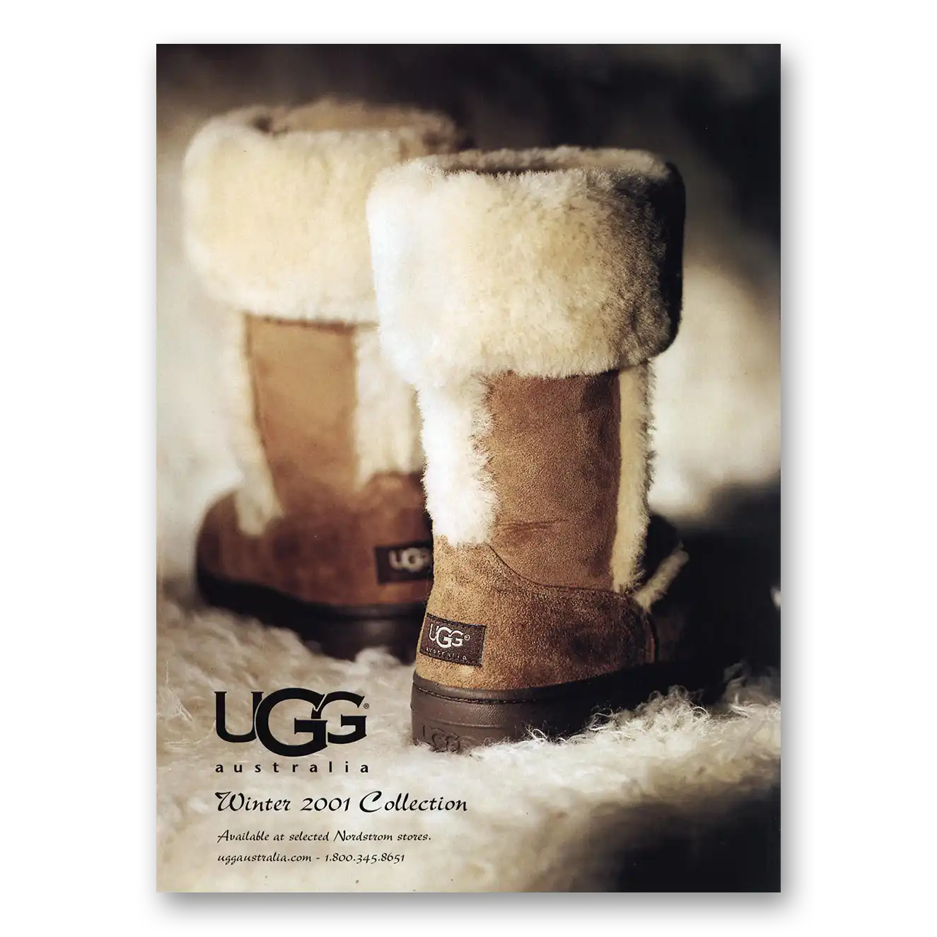 2002 Ugg Boots Australia Winter Collection Vintage Magazine Print Ad